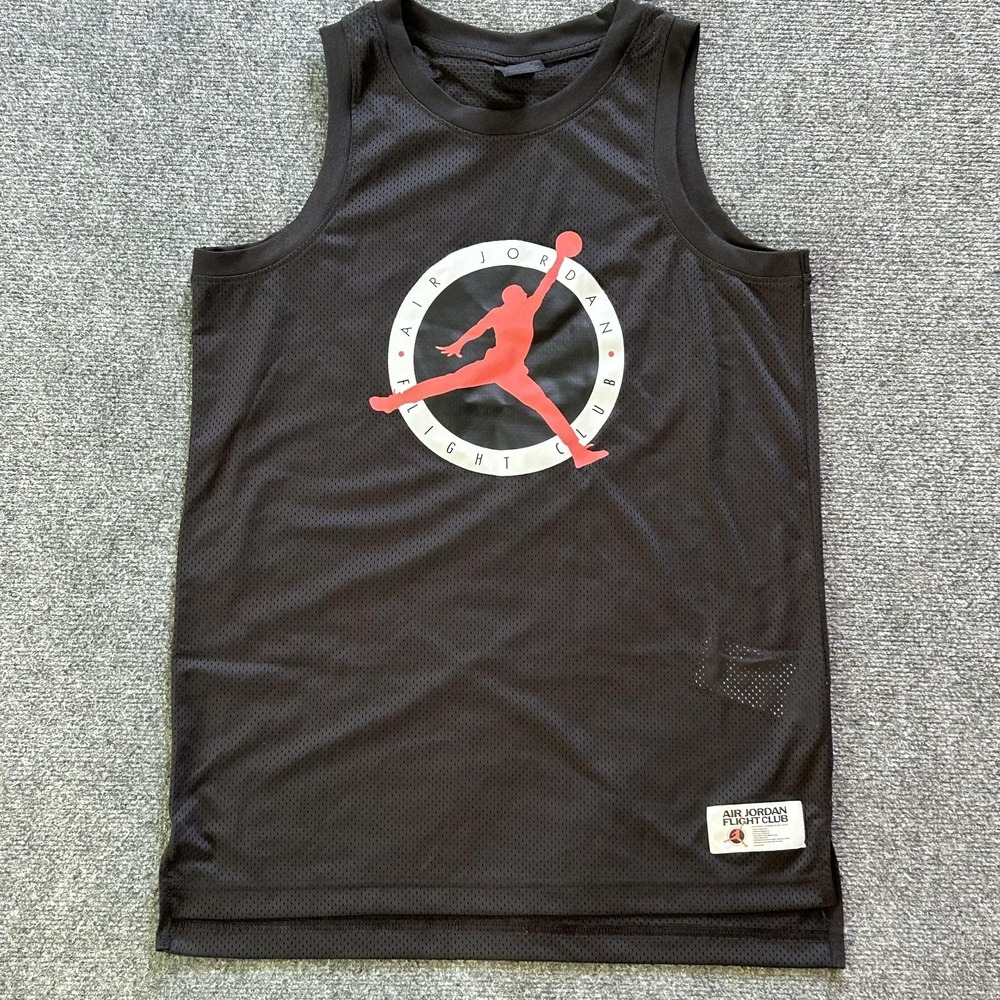 Jordan Tank Top Boys XL Black Air Jordan Flight Club Mesh Basketball Jersey‎